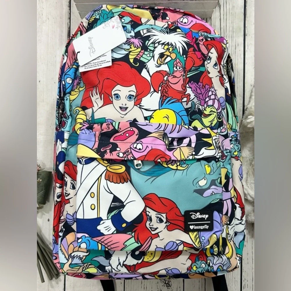 Disney Loungefly The Little Mermaid Ariel Canvas Backpack OG